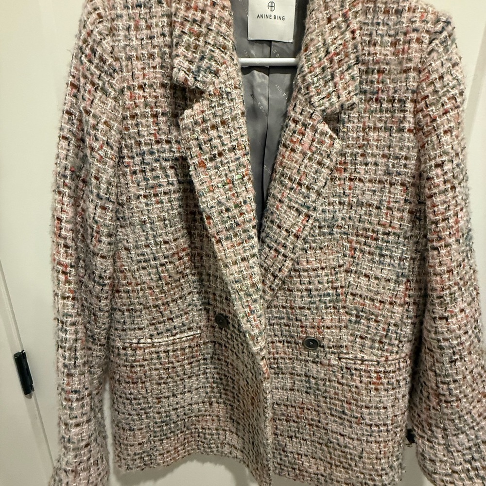 Anine Bing Tweed Jacket / Blazer – Multicolor Bouclé – Size S
